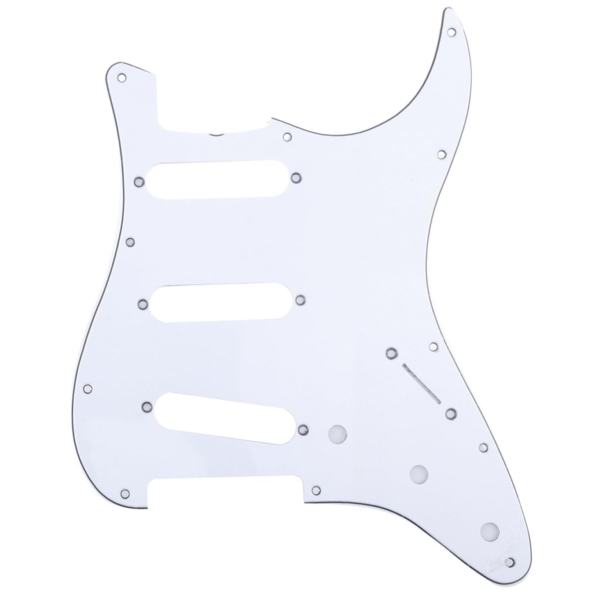 Musiclily Pro 11-Hole 62 Vintage Style Strat SSS Pickguard for American Stratocaster 62, 3Ply White