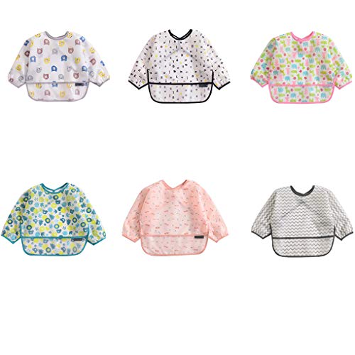 Wuderland Baby slabbetjes Jongens Meisjes Infant Tops kleding waterdicht lange Waterdicht Ontwerp Cartoon met lange… - Image 3