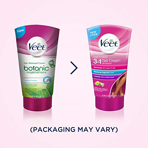 Veet Legs Body 3 In 1 Gel Cream Hair Remover 6 78 Oz Sensitive