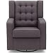 Delta Children Milan Upholstered Glider Swivel Rocker Chair, Sweet Grey