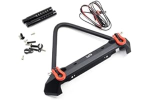 Yeah Racing Aluminum Alloy Front Bumper w/ LED Light For Axial SCX10 II Traxxas TRX-4 #YA-0548