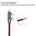 POWERADD MFi Certified iPhone Charger, 3.3ft 2 in 1 iPhone Micro USB Cable 8 Pin Apple USB Charging Cord for iPhone iPad, Samsung Galaxy, Huawei and Other Android Phones Tablets-red