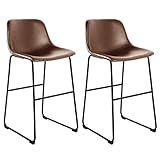 Rfiver Pu Faux Leather Bar Stools Set of