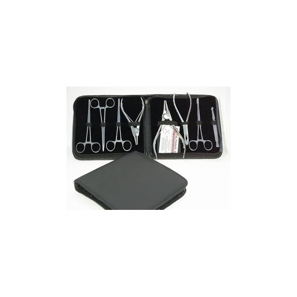8pc Professional Piercing Tool Kit w/ Case
