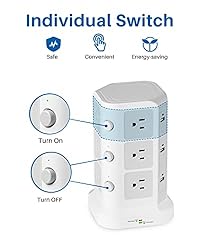 Surge Protector Power Strip Tower, KOOSLA 16.4 FT