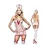 RuSong Lingerie Outfits Nurse Uniforme Girl Costume Women Nightie Cosplay for Wife Gift Hot Bodystockings