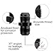 EVIL ENERGY 8AN Male to Male Flare Coupler Union Straight Fuel Hose Adapter Fitting Black 2PCS