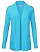 JJ Perfection Women's Open Front Draped Knit Long Sleeve Sweater Cardigan