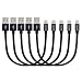 Short Charging Cables [5 Pack 8 inches] BUENTEK Nylon Braided USB Cable Sturdy Charging Cord Compatibility with i OS System Device - Black primary