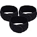eBoot Spa Make up Headband Terry Cloth Headband Stretch Yoga Sport Headband Shower Headband, 3 Pieces (Black)
