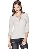 G by GUESS Women's Maryellen Lace-Up Top