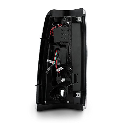 2003-2006 Silverado/Sierra Mystery Blk Smoke LED Tail Lights w/ Fiber Optic Tube Pair L+R 2004 2005