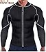 Ursexyly Men Exercise Sweat Hot Dress Shirt Sauna Suit Neoprene Slimming Fitness Jacket Gym Wear for Core Muscle Training Sauna Suits