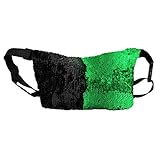 Women's Glitter Sequins Bag, Reversible Sparkling Waist Bag /Strap Should Bag ,Ladies Bling Evening Party Bag, Multifunctional Cosmetic Storage Bag