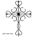 Elegant Brushed Metal Ornate Cross Home Wall Decor 14 x 11 Black