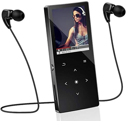 MP3 Player with Bluetooth4.2,BERENNIS 16GB Portable Lossless Sound MP3 Music Players,Digital Audio Music Player with FM Radio/Voice Recorder, Support Expandable Max up to 128G, Headphones Included