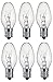 Creative Hobbies® Replacement Light Bulbs for Scentsy Wax Warmers, Salt Lamps, and Night Lights ~ 15 Watt, Clear, Steady Burning, Individually Boxed, Pack of 6 Bulbs
