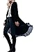 R.Vivimos Womens Ruffled Asymmetric Long Velvet Blazers Coat Casual Jackets Medium Black