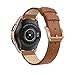 SWEES Leather Band Compatible for Galaxy Watch 42mm, 20mm Genuine Leather Bands strap with Quick Release for Samsung Galaxy Smartwatch 42mm Women Girls & Gear S2 Classic & Gear Sport, Classic Brown