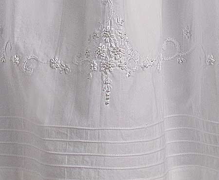 33" Short Sleeve Gown with Hand Embriodery