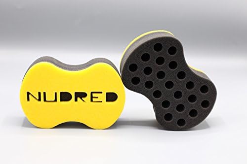 Curl Sponge - NuDred The Original Yellow Curve Curl Hair Sponge for Curls, Coils and Twists - Natural Hair Twist Sponge Brush for Men/Women with Big Holes