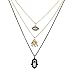 LUX ACCESSORIES Hamsa Elephant Pave Evil Eye BFF Best Friends Forever Necklace Set (3pc)