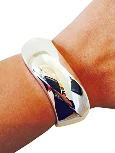 FUNKtional Wearables Fitbit Bracelet for Fitbit Flex or Flex 2 Fitness Activity Trackers - The Jeanene Gold or Silver Wavy Fitbit Bracelet