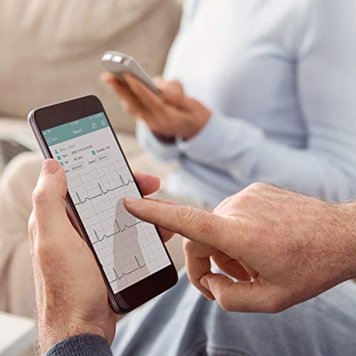 EMAY Portable EKG Monitor Wireless EKG Monitoring Device with iOS & Android App Personal ECG