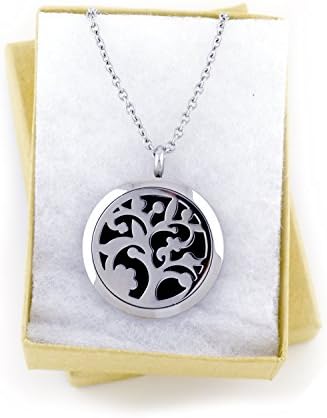 Essential Oil Diffuser Necklace {Silver Tree}
