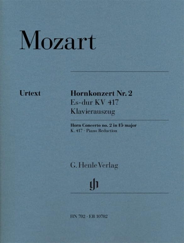 Concerto for Horn and Orchestra No. 2 E flat major (with solo parts in E flat and F) KV 417 - horn and orchestra - piano reduction with solo part - (HN 702)