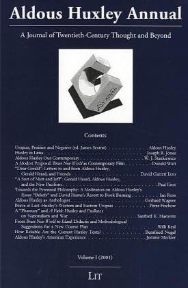 Aldous Huxley Annual 2001: v.1