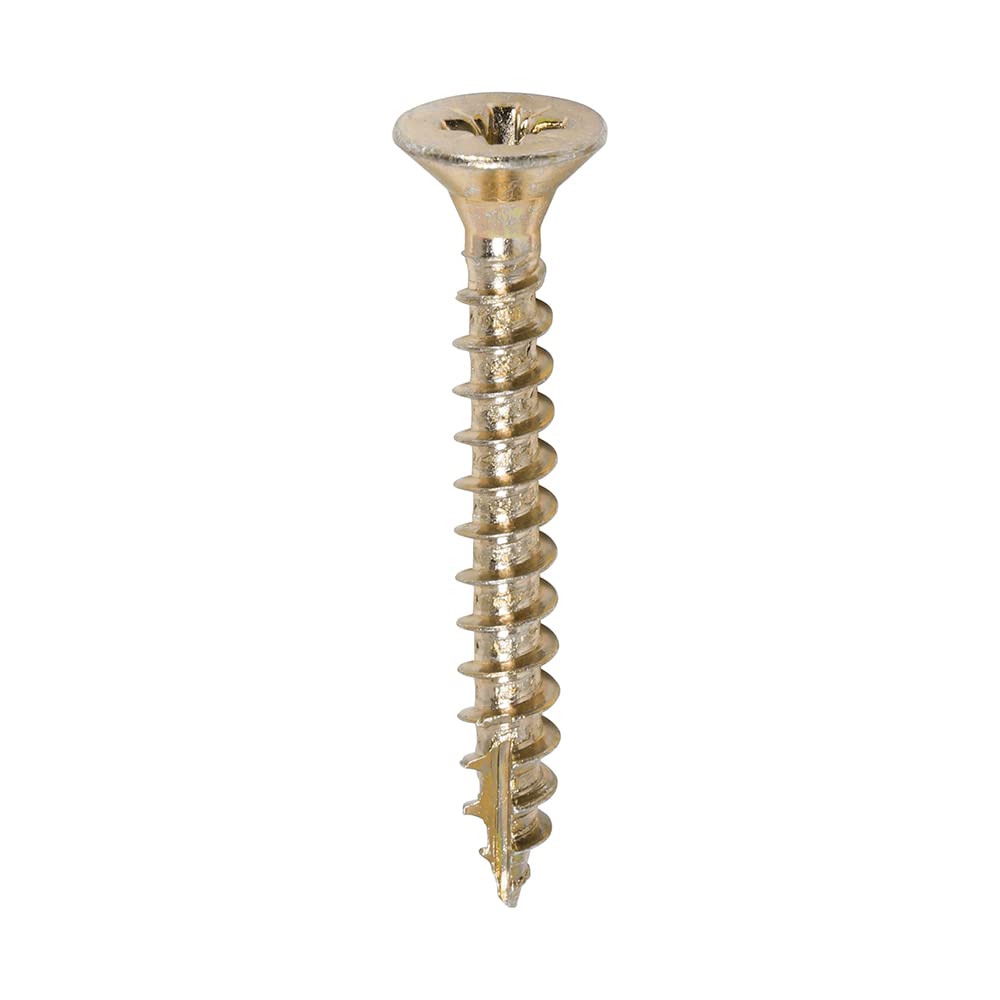 TIMCO Classic Multi-Purpose Screws - PZ - Double Countersunk - 4.5 x 35 - Gold - Box of 200 — image 1