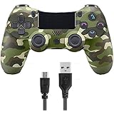 Wireless Controllers for PS4 Playstation 4 Dual Shock,V2 Bluetooth Remote Joystick Gamepad for PC PS Pro Android TV with USB Charge Cable(Camouflage)
