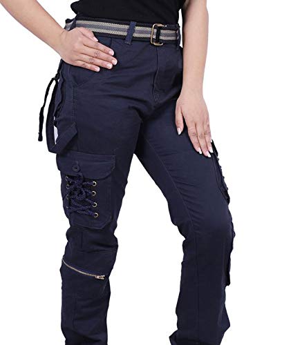navy cargo pants womens