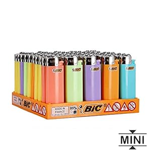 50 Mini Bic Feuerzeuge Stein Pastel