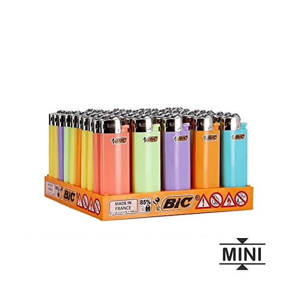 50 Mini Bic Feuerzeuge Stein Pastel