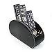Fosinz Remote Control Holder Organizer - Table Desk Leather Control Storage with 5 Spacious Compartments (Black)