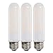 Leools T10 Led Bulb, 8W Dimmable Led Tubular Bulbs, 75 Watt Incandescent Bulb Equivalent, 2700K Soft Warm White, Frosted Glass, E26 Medium Base Lamp Bulb, for Cabinet Display Cabinet etc,3 Pack.