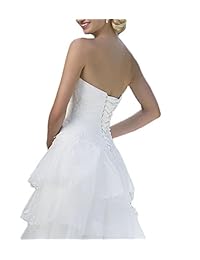 Modeldress vestido de novia de boda de campo bajo para novia, sin hombros, vestido de novia