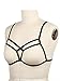 SATINIOR Women Strappy Harness Hollow Out Cross Cage Bra Elastic and Adjustable Cupless Bralette Straps Lingerie, Black, Style 6, Medium