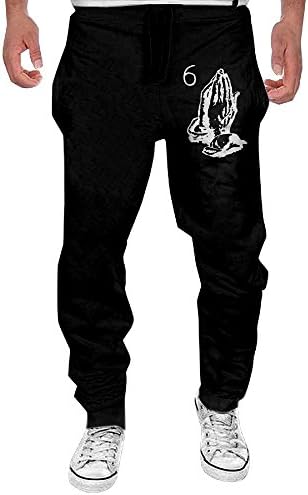 Fashion Sweat Pants Men's 6 God Drake White Jogger Sweatpants