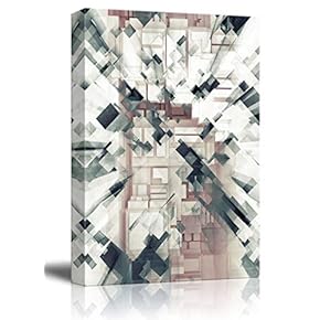 Canvas Wall Art - Abstract Geometry Industrial Style Pattern - Giclee Print Gallery Wrap Modern Home Art Ready to Hang - 12x18 inches