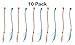 Kicko Nylon Braided Hair Extensions with Beads - 11 Inch Braids, 0.5 Inch Hair Clip - 10 Pack - Assorted Vibrant Two Tone Colors Braids - for Kids and Adults Hair Accessory, Party Favors, Gift, Prize