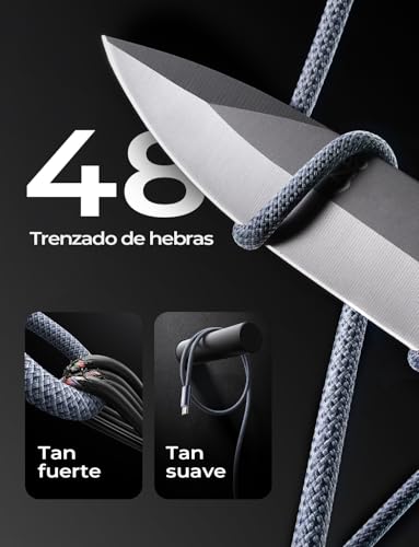 LISEN 240W Cable USB C 2 Unidades 2M Cable Carga Rápida Type C, | Compatible con Xiaomi 17 Pro Max, iPhone Air 17/16 Pro Max,Galaxy S26/S25/S24,MacBook Pro Air, iPad 2024