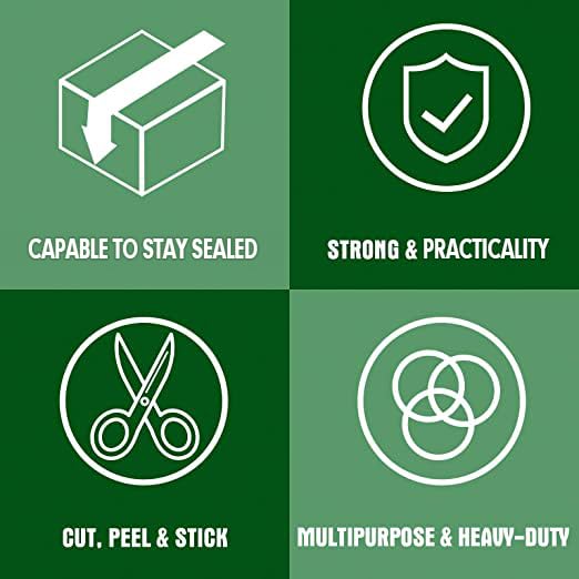 HERKKA CLEAR PACKING TAPE, 36 ROLLS HEAVY DUTY PACKAGING TAPE FOR SHIPPING PACKAGING MOVING SEALING, THICKER CLEAR PACKING TAPE, 1.88 INCHES WIDE, 65 YARDS PER ROLL, 2340 TOTAL YARDS