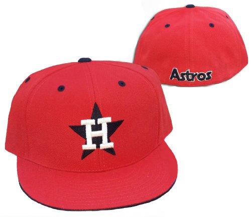 Houston Astros Team Color Brick Orange Fitted Hat Cap Size 7 1/2 MLB Authentic & NEW