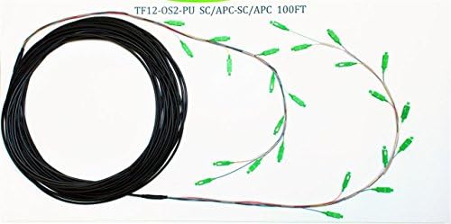 450 FT. TINIFIBER BY CERTICABLE ARMORED OUTDOOR FIBER OPTIC CABLE 12 STRAND SM SC/APC OS2