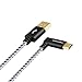 CableCreation Right Angle USB C to A Cable 3A Fast Charging, 4ft 90 Degree USB Type C Cable 480Mbps Data, Compatible with MacBook(Pro), Pixel 3 XL, Galaxy S9/S9+/S10, GoPro Hero 7,1.2M/ Black & White