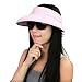 kilofly UV Protection Wide Brim Summer Lightweight 2in1 Visor Sun Hat
