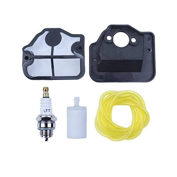 Haishine Luftfilter Gas Kraftstoffschlauch Filter Zündkerze Reparatursatz Passend für Husqvarna 142 141 137 136 36 41 Kettensäge – Bild 3